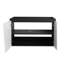 Meuble-lavabo moderne 32 pi, option de fermeture en douceur, blanc et noir 32 pi avec fermeture en douceur, fixation murale
