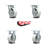 4 Piece Semi Steel Caster Set