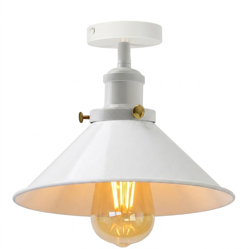 Semi Flush Mount, White