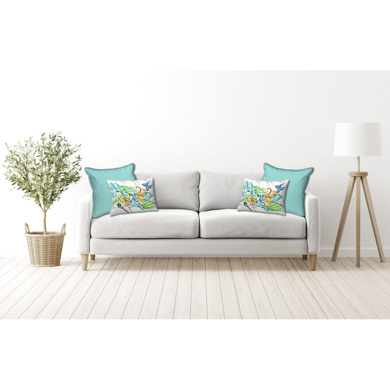Coussin décoratif Floral, 16 po x 20 po
