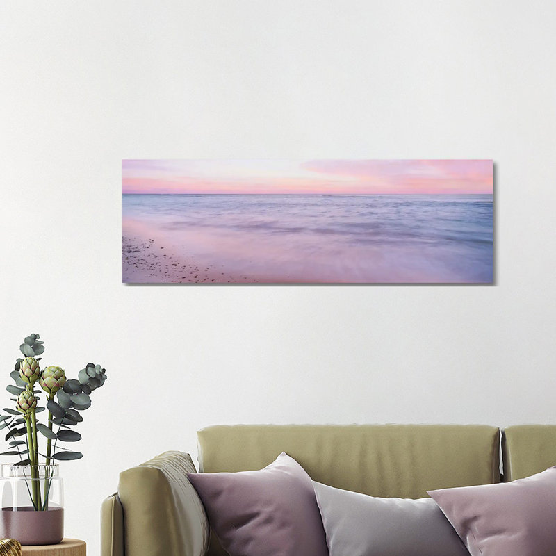 Sunset Over The Sea Of Cortez, Cabo Pulmo, Baja California Sur, Mexico - Wrapped Canvas Panoramic Print