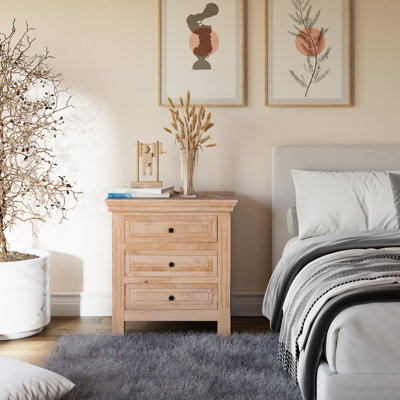 Clotis 28'' W Solid Wood Nightstand