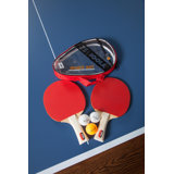 Joola SPIRIT Recreational Table Tennis Racket and Ping Pong Ball Set - Includes 2 Ping Pong Paddles, 3 Balls, and Carrying Case