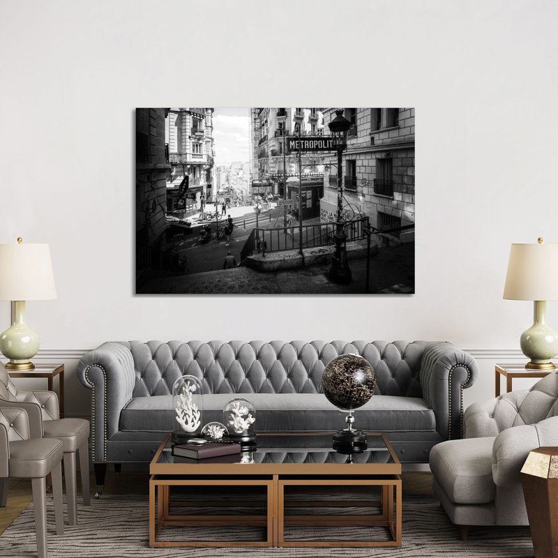Black Montmartre Series - Paris Metropolitain by Philippe Hugonnard - Wrapped Canvas Print, 152.5 cm H x 101.5 cm W