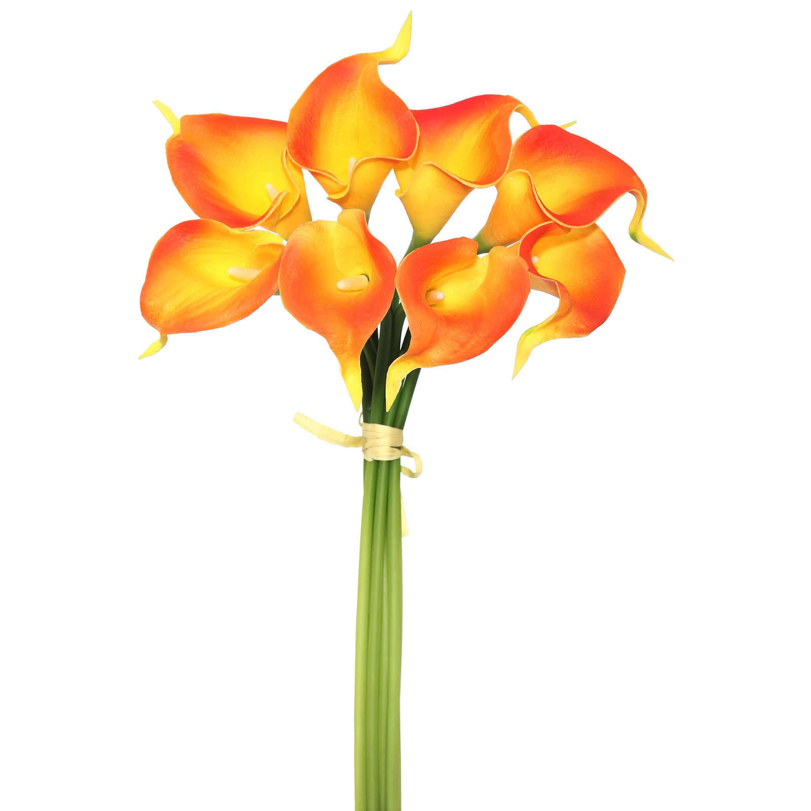 14" Artificial Calla Lily Bundle, Orange