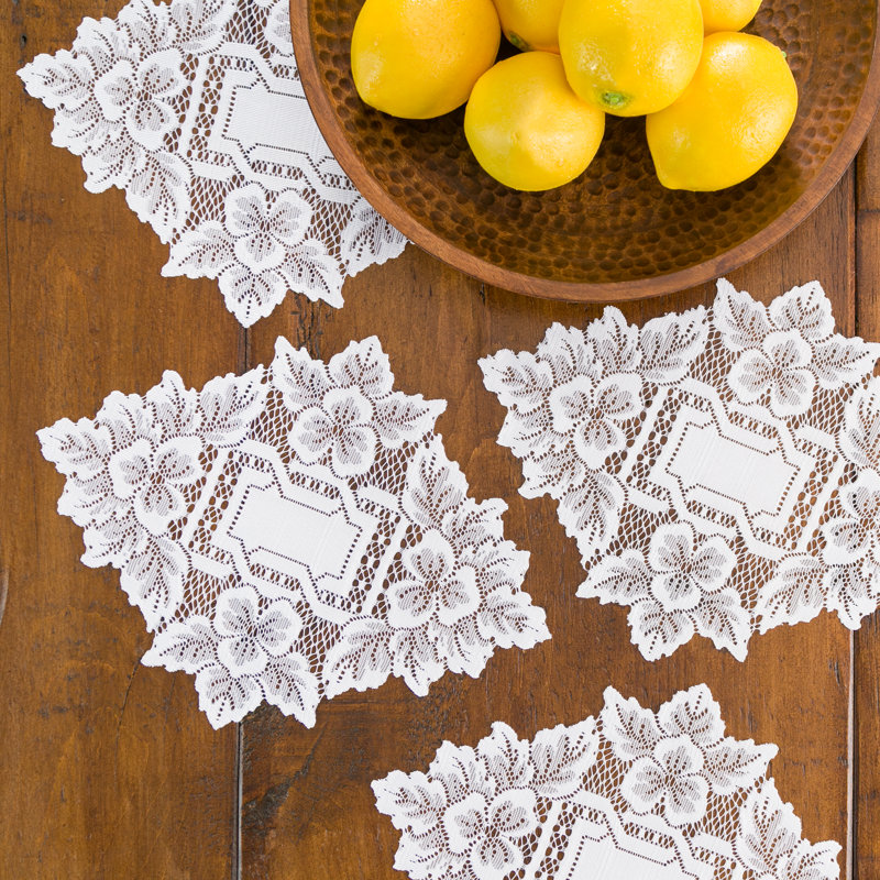 Ensemble de napperons 4 pièces Waldorf, Blanc