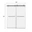 Porte de douche sans cadre avec porte H 59 po x l 76 po Abegayle