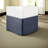 Elegant Navy Jacquard Bedding Sets, Polyester Comforter With Decorative Accents