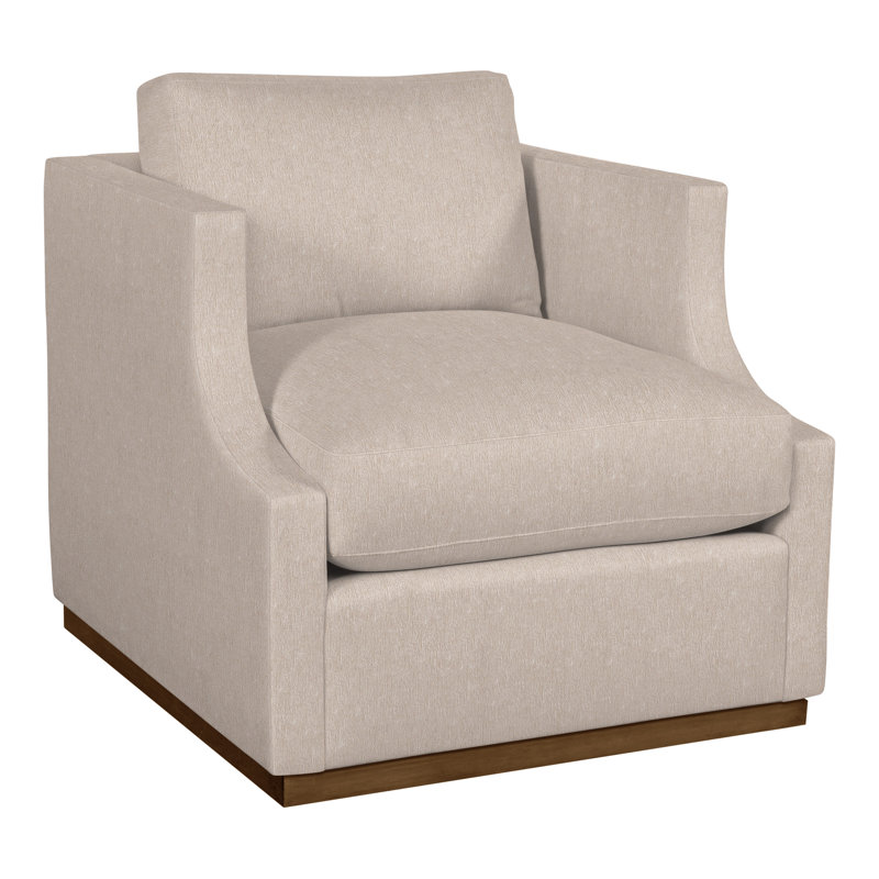 Thom Filicia Home 32" Wide Armchair, Dove Gray, Jiggles Fawn 100% Polyester