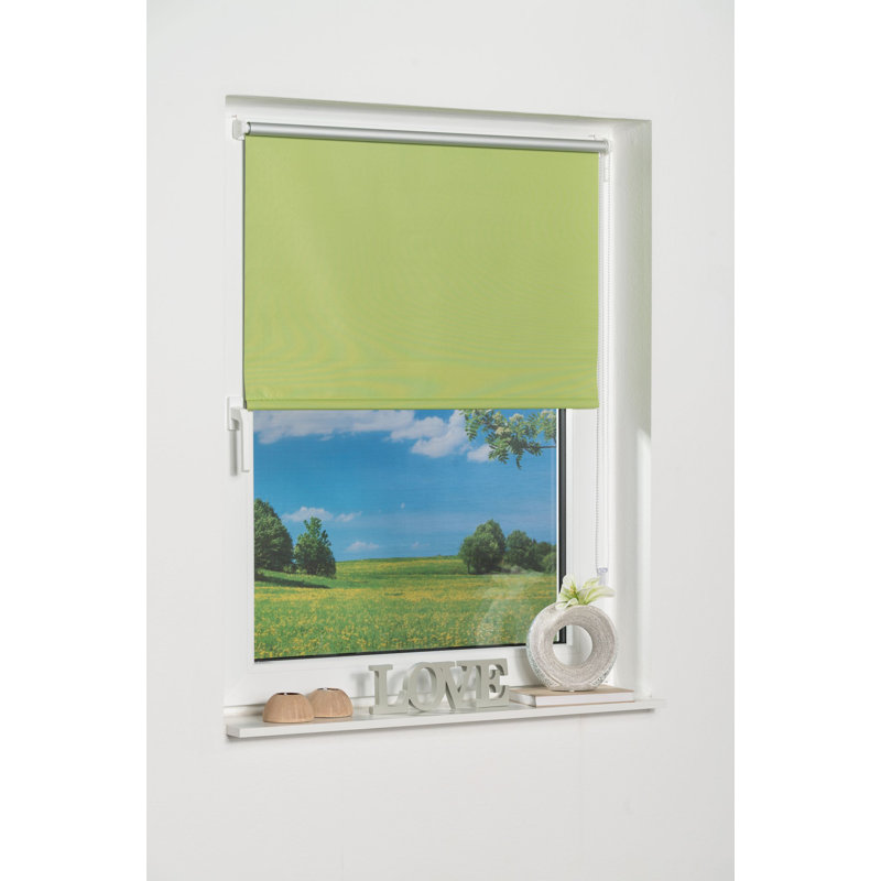 Klemmfix Room Darkening Roll-Up Blinds, 150 cm L x 50 cm W , Green