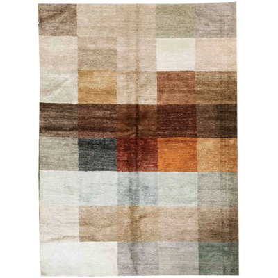 Hand-Knotted High-Quality Multi-Colored-Colored-Colored Area Rug