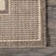 Tapis intérieur / extérieur à bordure pour terrasse pour le patio Villa Beige / Brun clair-22808210