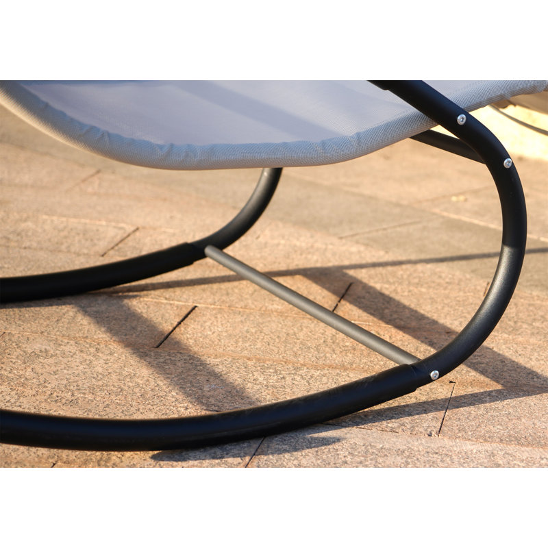 Alyce Outdoor Metal Chaise Lounge, Beige