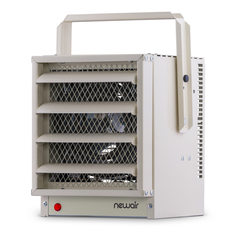 Newair Hardwired 240v Electric Garage Heater, Ceiling Mounted with Adjustable Louvers and Tilt Head, Heats up to 500 sq. ft. of Space