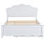 Lit double en bois pleine grandeur avec tête de lit et lit gigogne simple blanc - sans sommier, plateforme de sommeil confortable, assemblage facile, confort maximal-1842124280