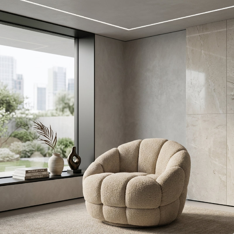 Fauteuil d'appoint Tina, Beige