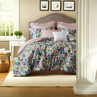 Ensemble de literie romantique en coton pour grand lit 8 pièces, motif floral moderne pour la maison