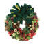 26" Holiday Wreath With Berries, Ornaments And Ribbon