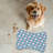 Maroon Yellow Blue Tile - 1 Piece Bone Shape Feeding Mat
