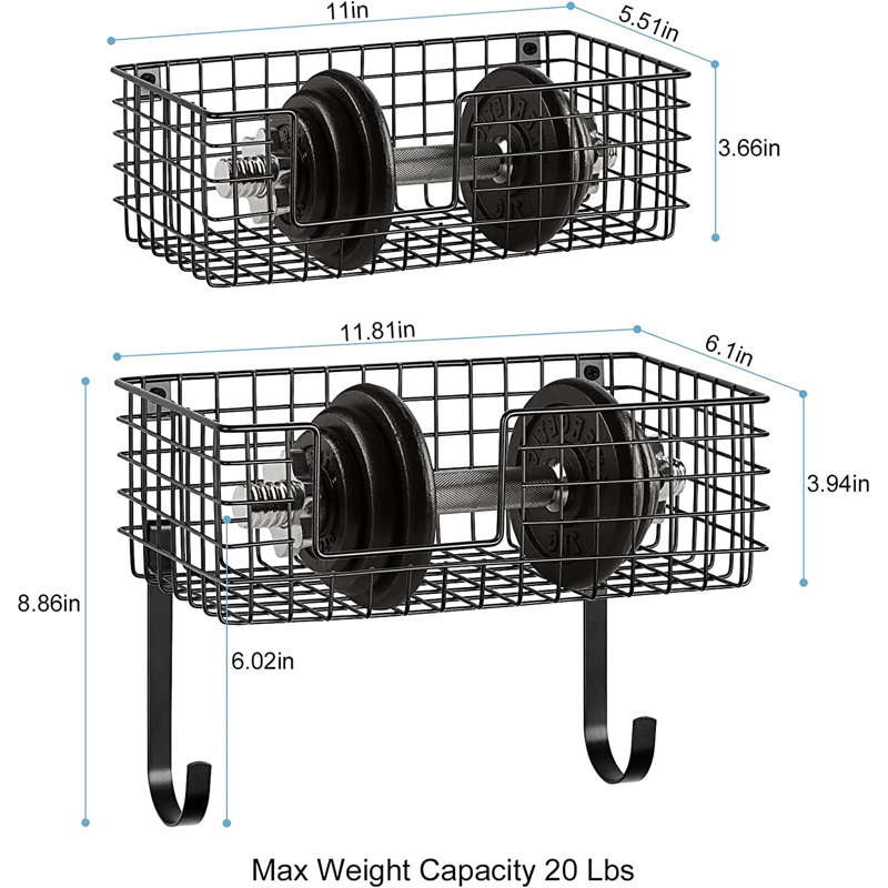 Metal Iron Holder, Black
