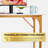  Computer Desk, 32 Inch Home Office Writing Desk With Metal Frame, For Home Office, Gold-1435338088-1435338087