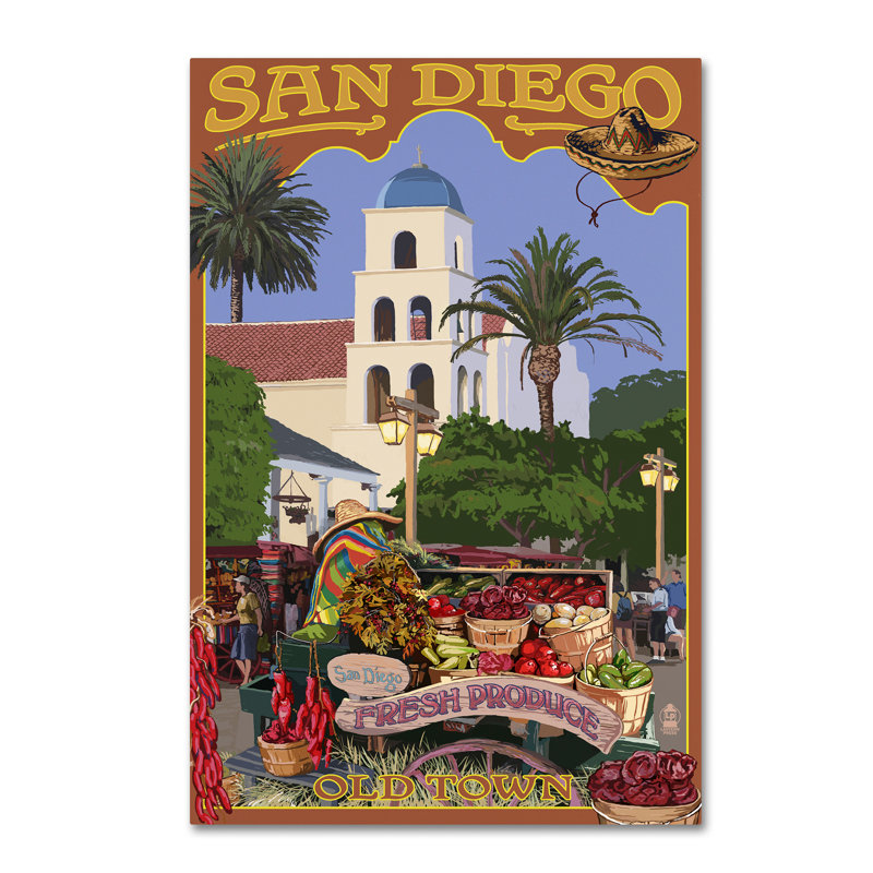 Publicité rétro sur toile Kadey «Travel Poster 47», H 24 po x l 16 po x P 2 po