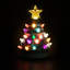 Mini arbre de Noël rétro à DEL avec ornement étoile dorée - 5,25 po - blanc