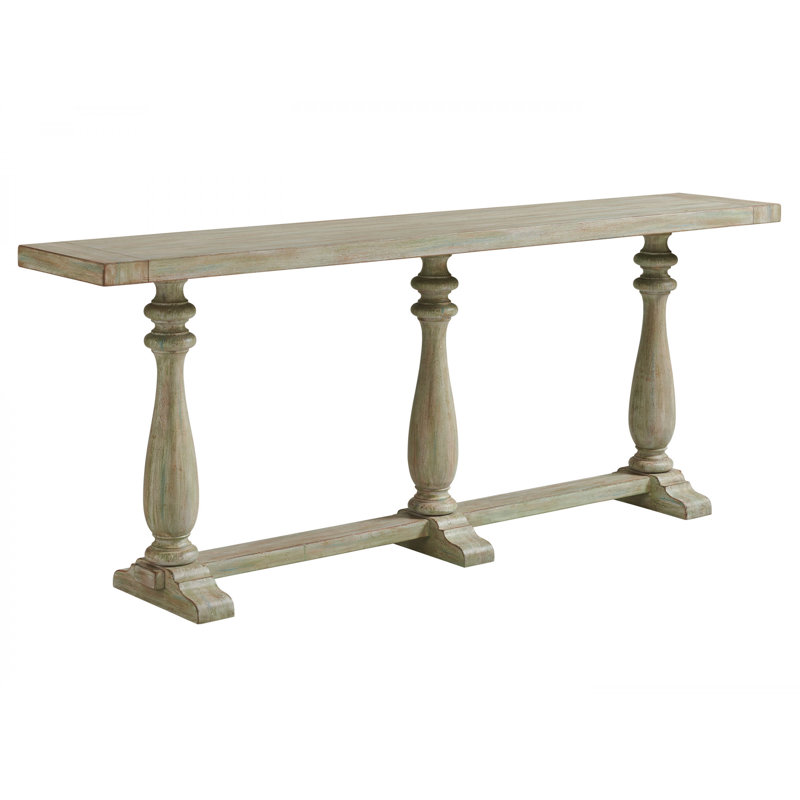 Ocean Breeze Shell White Mahogany Rectangular Console