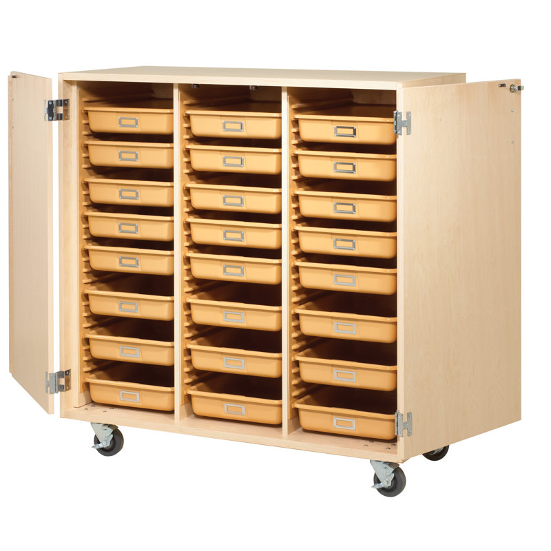 Chariot 32 plateaux avec plateaux, Armoire à style ouvert