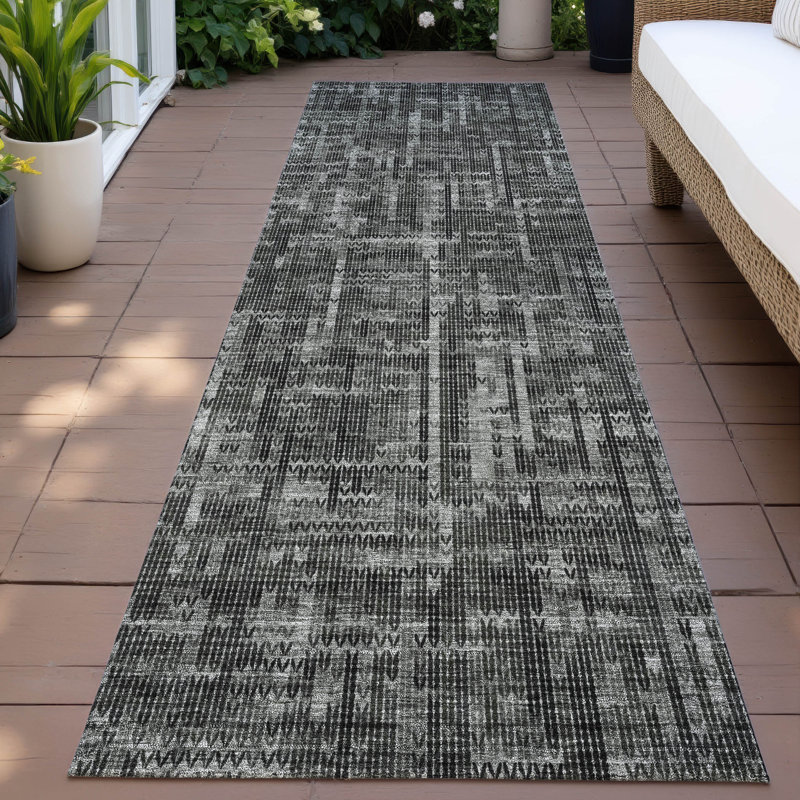 Tapis intérieur / extérieur lavable à la machine Bernadette ACN2130, Tapis de couloir 2 pi 3 po x 7 pi 6 po