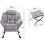 Fauteuil de détente moderne confortable avec poche latérale et repose-pieds pour la détente-89563225