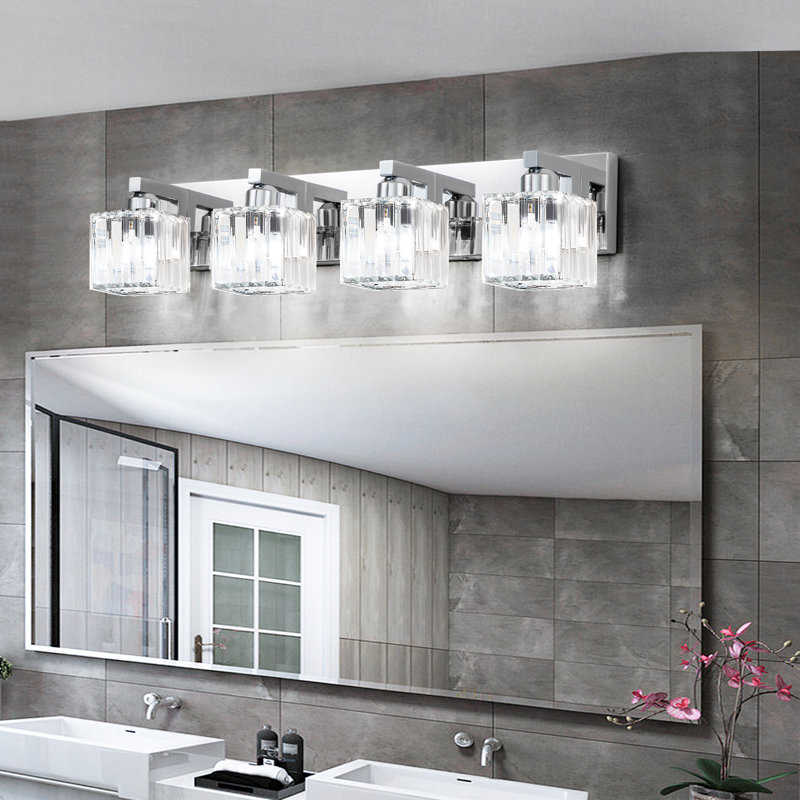 Éclairage pour meuble-lavabo à intensité variable Paislyn, Chrome, 4