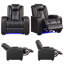 Fauteuil de cinéma maison inclinable électrique 39 po avec porte-gobelets à DEL USB (ensemble de 9)-102834315