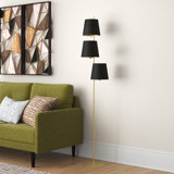 Sklar 66'' Brushed Brass Traditional Floor Lamp