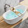 Single Handle Floor Mounted Freestanding Tub Filler with Brass Two-Function Handshower and Diverter