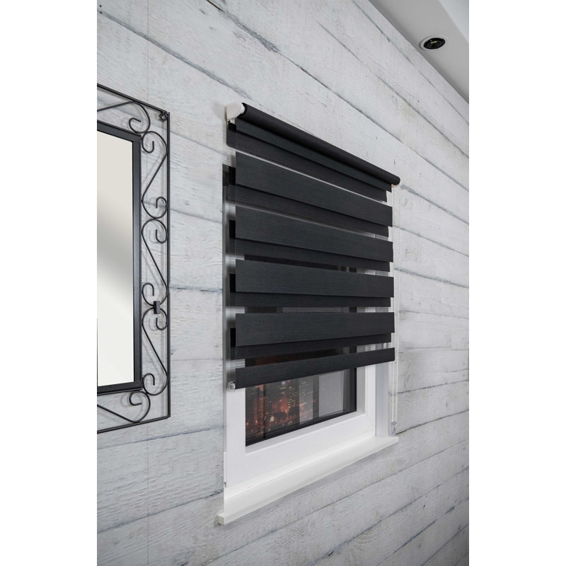 Just Room Darkening Roll-Up Blind, Anthracite, 210 cm L x 80 cm W