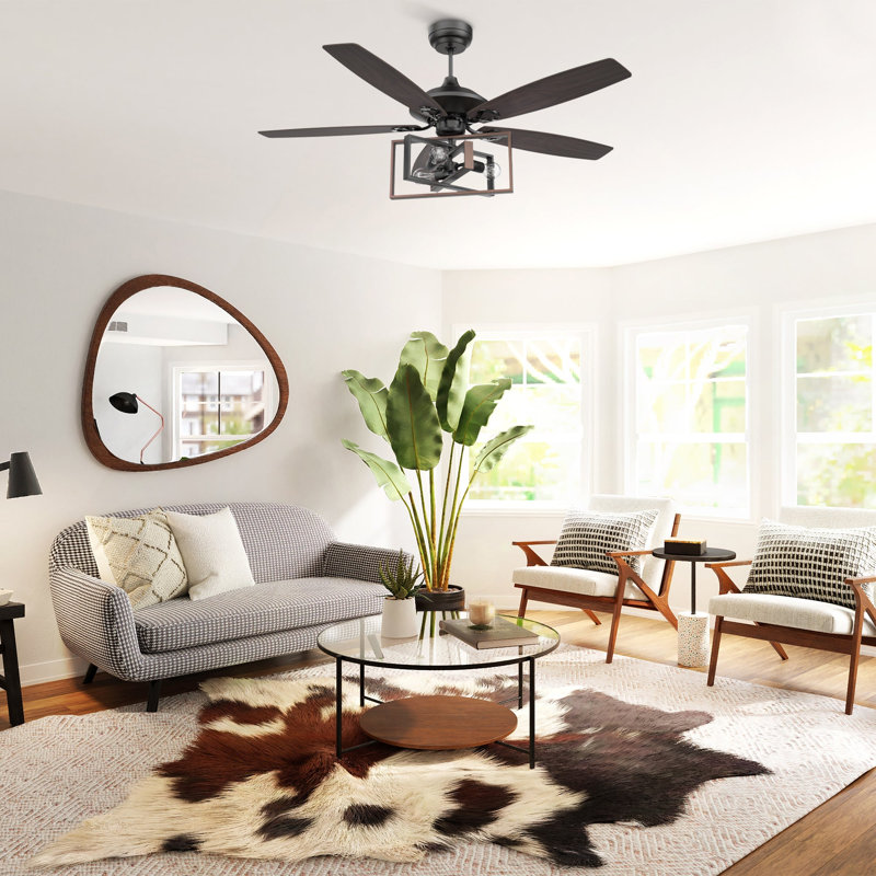 Ventilateur de plafond de 52 po avec télécommande Karson, ensemble d'éclairage inclus