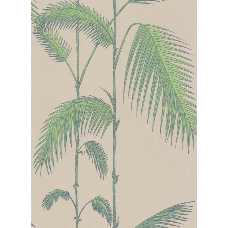 Icons Palm Leaves Floral Wallpaper Roll, Taupe/Green