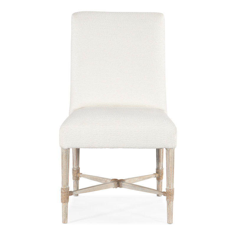 Serenity Arctic White Beech Wood Upholstered Side Chair