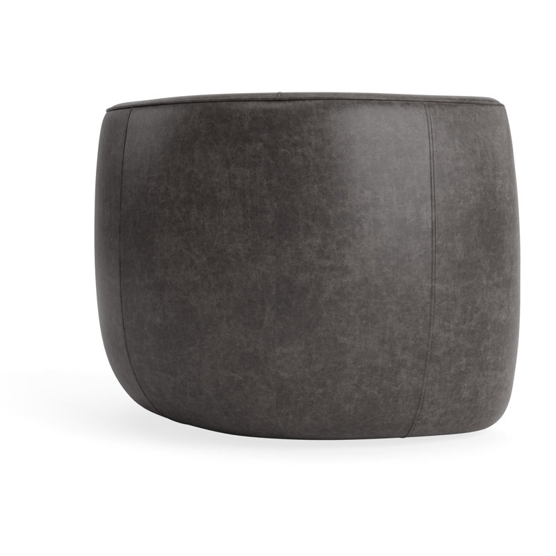 MTO - Council Swivel Lounge Chair, Slate Leather