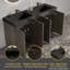 Meuble-lavabo autoportant en chêne fumé GALAN60F-494207141-494207146