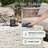 28'' Magnesium Oxide Outdoor Coffee Table with Natural Stone Textured Surface, Square, Off-white-1233726283