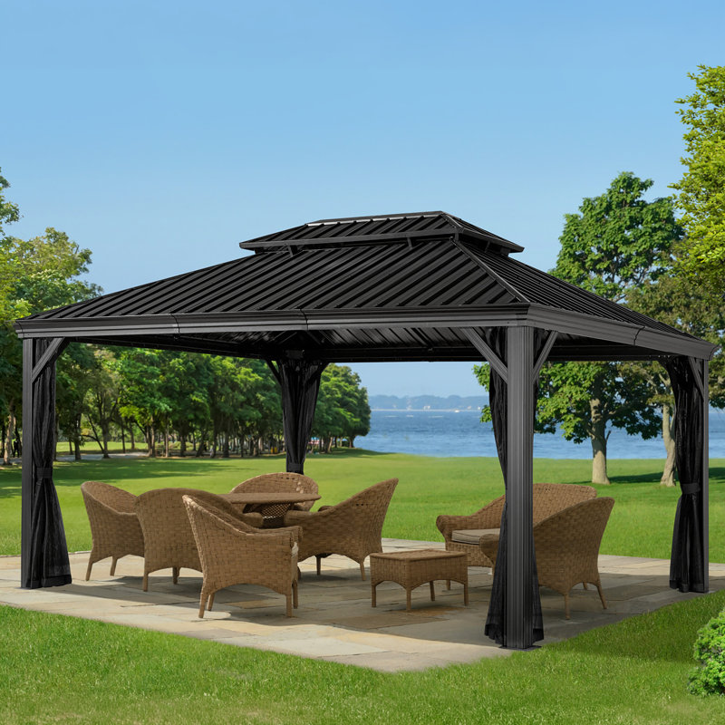 Sojag Messina Gazebo 3m x 3.7m, 307.1cm H x 363cm W x 483cm D