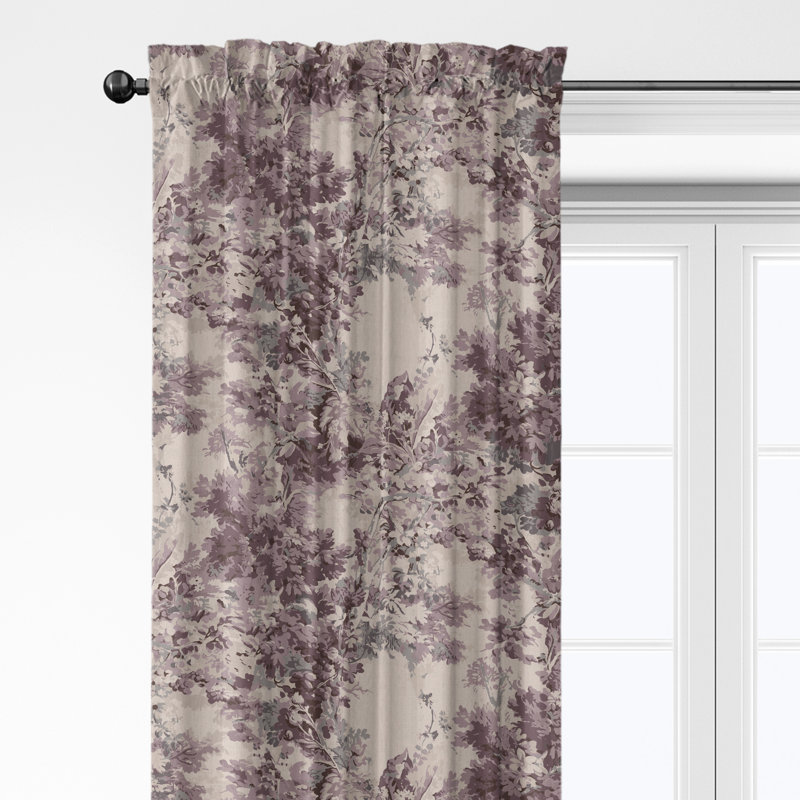Ensemble de 2 draperies en coton Dolce Wisteria, L 50 po x L 108 po