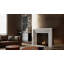 Encadrement de cheminée en pierre coulée Portland avec foyer Bullnose-104123161-104123165