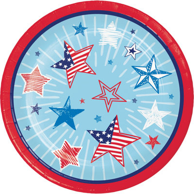 Creative Converting Patriotic Party Tableware Kit, Serves 8