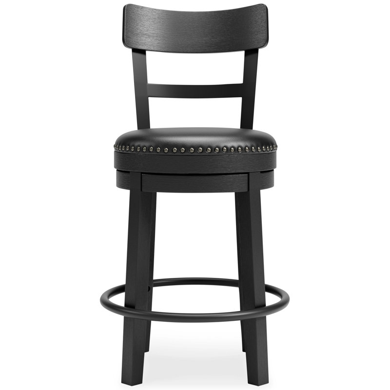 Très grand tabouret pivotant en bois massif 37,25 po Rishima, Tabouret de comptoir (siège d'une hauteur de 24 p
