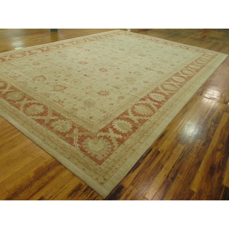 Tapis de surface en laine 16 pi 4 po x 23 pi 5 po one-of-kind noué la crème Huntingdon