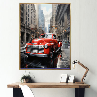 Laphonso " Red Pickup Truck Cityscape Hauler IV "