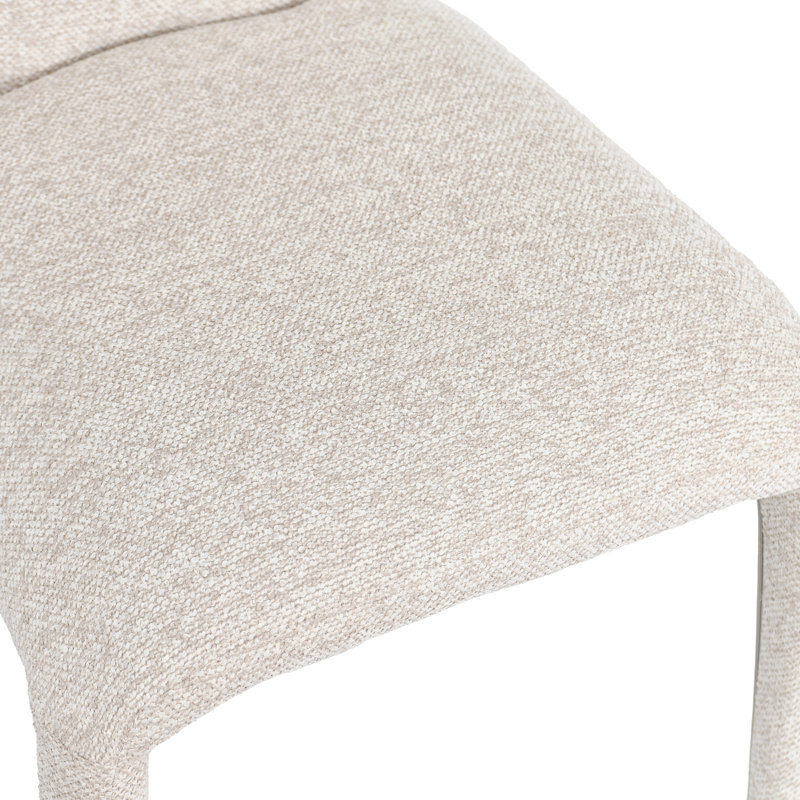 Chaise d'appoint moderne rembourrée en tissu, 4, Gruau